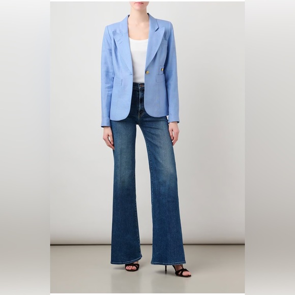 Smythe Duchess Periwinkle Blue Linen Blazer - Picture 2 of 16